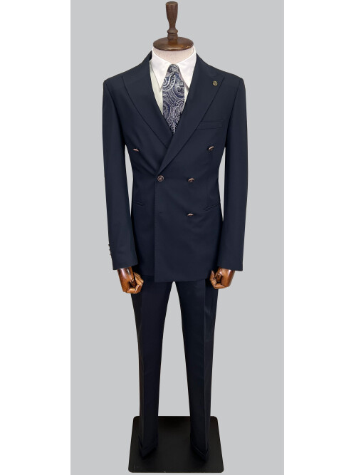 SUIT SARTORIA NAVY BLUE DOUBLE BREASTED SUIT 2826