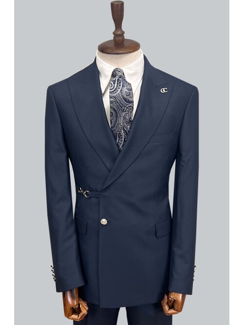 SUIT SARTORIA NAVY BLUE DOUBLE BREASTED SUIT 2946