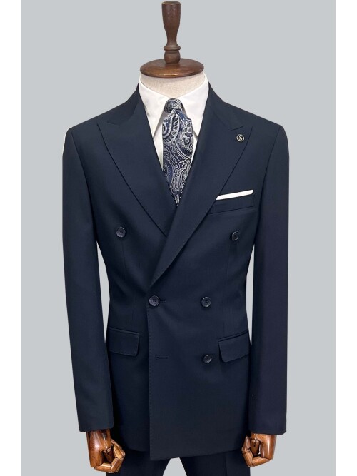 SUIT SARTORIA DOUBLE BREASTED NAVY BLUE SUIT 2957