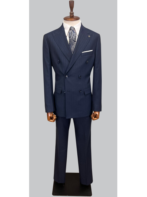 SUIT SARTORIA NAVY BLUE DOUBLE BREASTED SUIT 2958