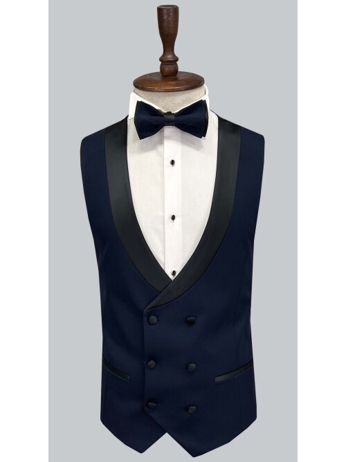 SUIT SARTORIA LACİVERT SİVRİ YAKA DAMATLIK 5072