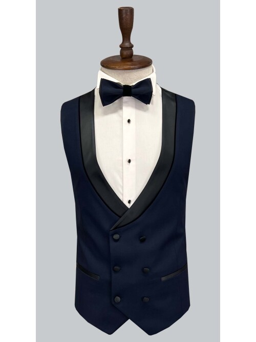 SUIT SARTORIA LACİVERT SİVRİ YAKA DAMATLIK 5072