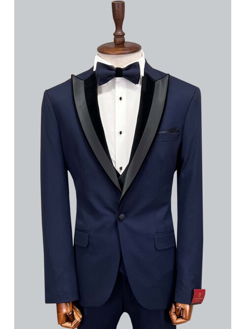 SUIT SARTORIA NAVY BLUE TUXEDO 5071