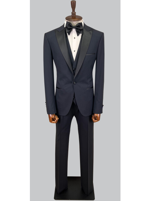 SUIT SARTORIA NAVY BLUE WOOL TUXEDO 5624