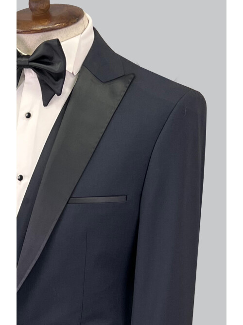 SUIT SARTORIA NAVY BLUE WOOL TUXEDO 5624