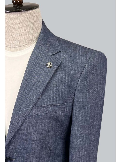 SUIT SARTORIA LINEN BLUE JACKET 4372