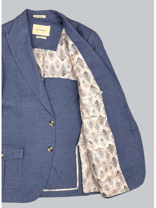 SUIT SARTORIA LINEN BLUE JACKET 4409