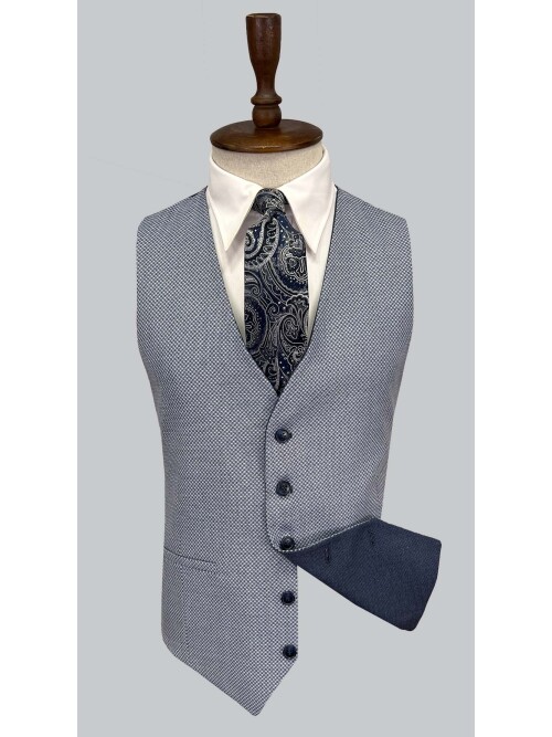 SUIT SARTORIA BLUE  SUIT WITH DOUBLE FACED VEST 2917