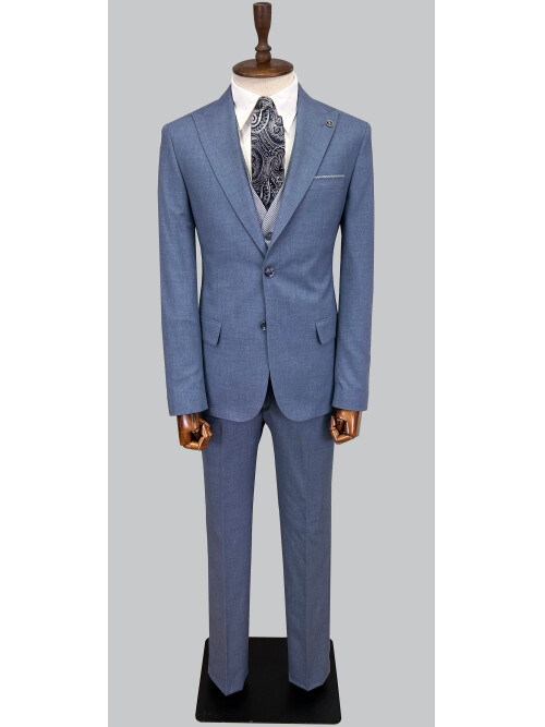 SUIT SARTORIA BLUE  SUIT WITH DOUBLE FACED VEST 2917