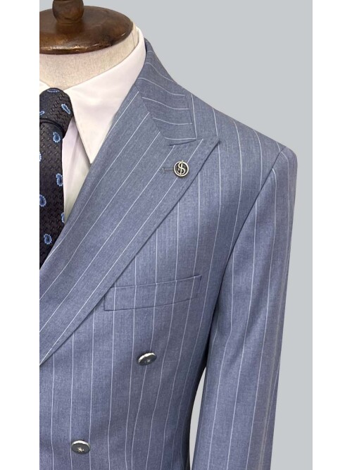 SUIT SARTORIA BLUE DOUBLE BREASTED SUIT 2884