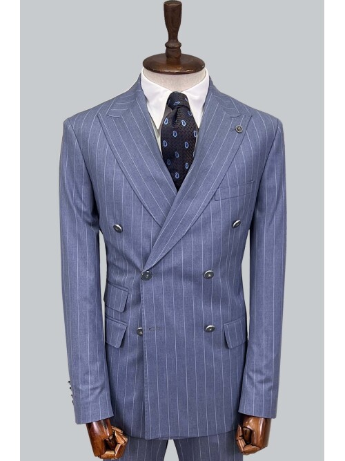 SUIT SARTORIA BLUE DOUBLE BREASTED SUIT 2884