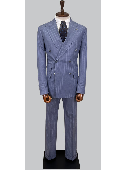 SUIT SARTORIA MAVİ ÇİZGİLİ KRUVAZE TAKIM 2884