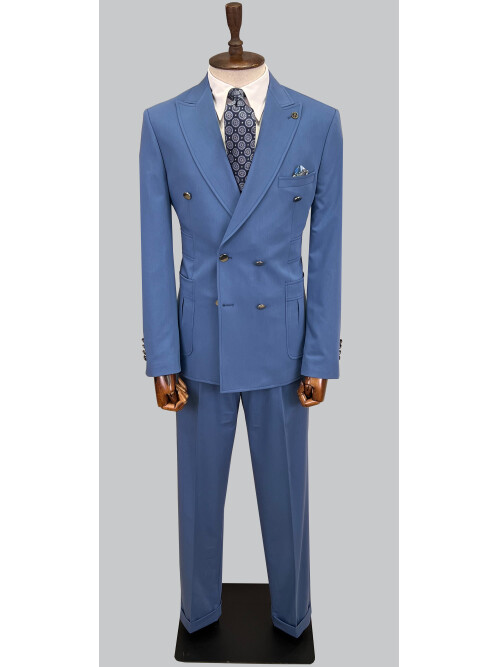 SUIT SARTORIA BLUE DOUBLE BREASTED SUIT 2802