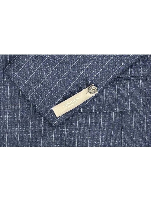 SUIT SARTORIA MAVİ SİVRİ YAKA ÇİZGİLİ KRUVAZE CEKET 4590