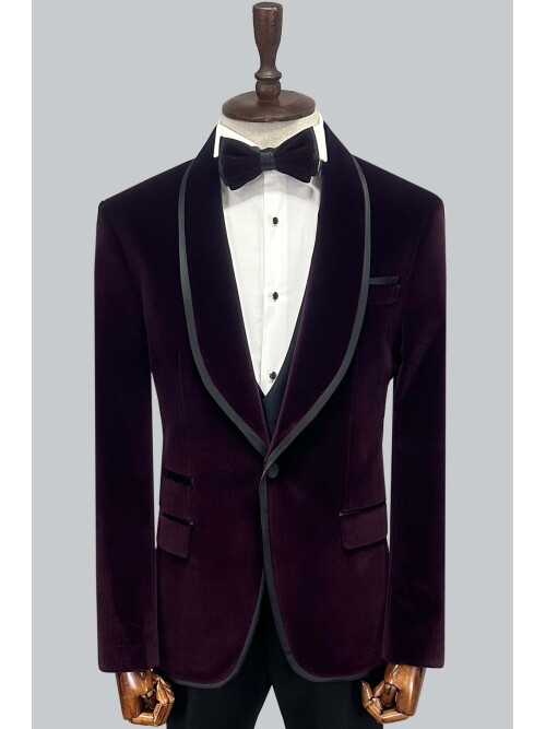 SUIT SARTORIA PURPLE VELVET TUXEDO 5662