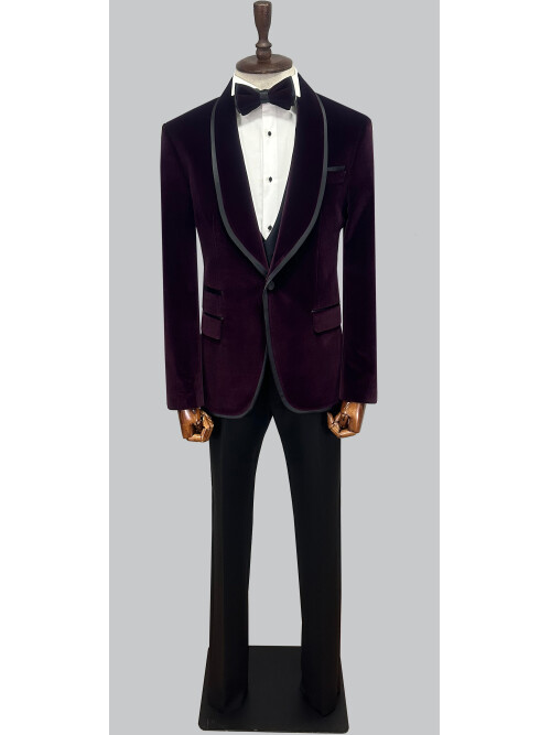 SUIT SARTORIA PURPLE VELVET TUXEDO 5662