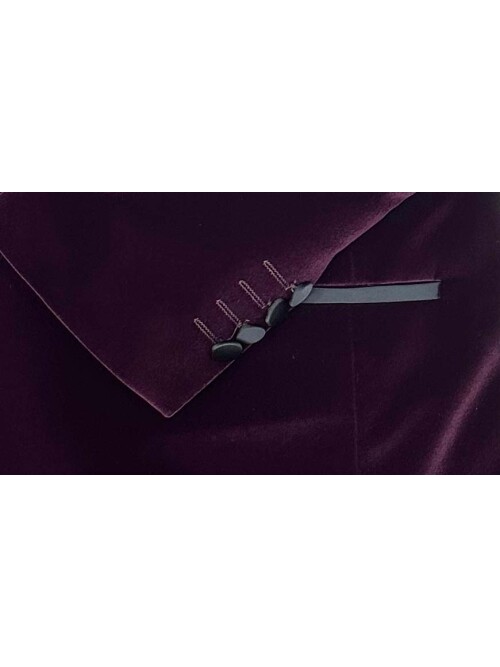 SUIT SARTORIA PURPLE VELVET TUXEDO 5661