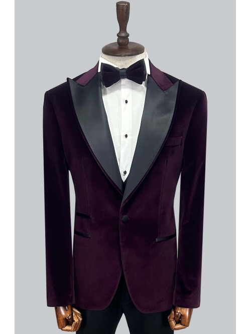 SUIT SARTORIA PURPLE VELVET TUXEDO 5661