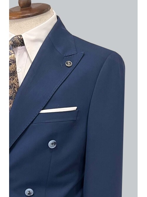 SUIT SARTORIA DOUBLE BREASTED BLUE SUIT 2957