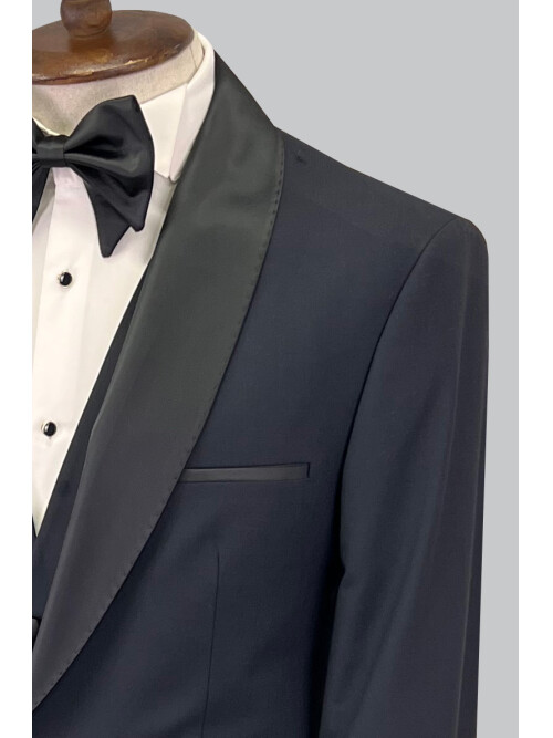 SUIT SARTORIA NAVY BLUE WOOL TUXEDO 5625