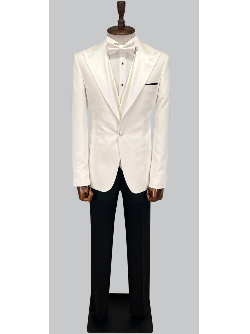 SUIT SARTORIA SİVRİ YAKA BEYAZ DAMATLIK 5647