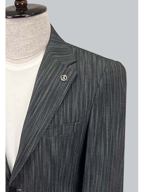 SUIT SARTORIA LINEN BLACK JACKET 4372