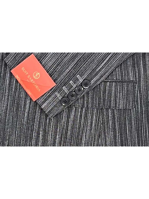 SUIT SARTORIA LINEN BLACK JACKET 4372