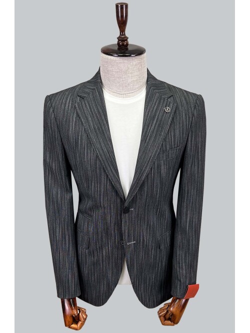 SUIT SARTORIA LINEN BLACK JACKET 4372