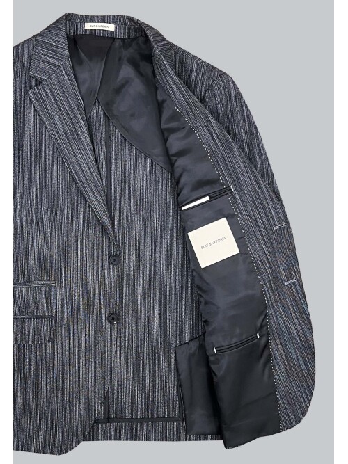 SUIT SARTORIA LINEN BLACK JACKET 4372