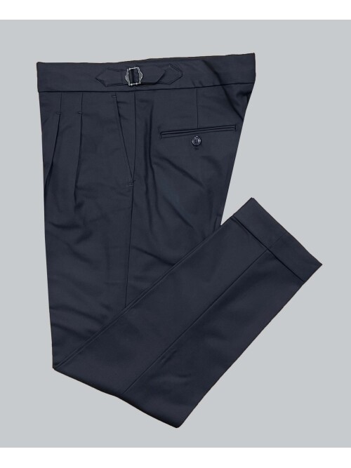 SUIT SARTORIA BLACK DOUBLE PLEAT PANTS 1150