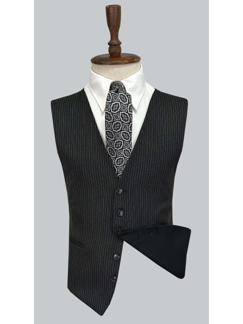 SUIT SARTORIA SİYAH ÇİFT YÖNLÜ YELEKLİ TAKIM 2001/49