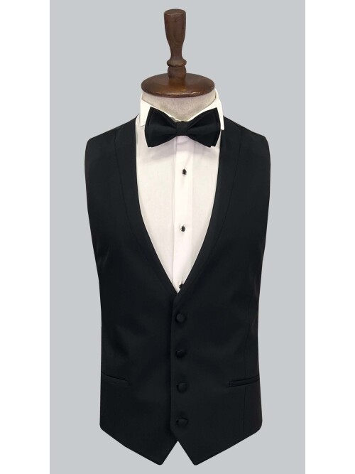 SUIT SARTORIA SİYAH ÇIKMA SİVRİ YAKA DAMATLIK 5641