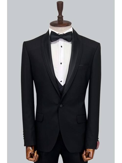 SUIT SARTORIA BLACK TUXEDO 5065