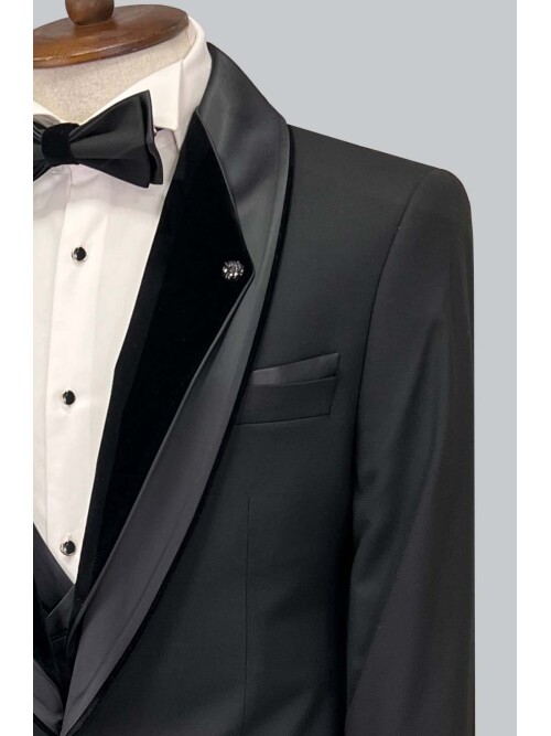 SUIT SARTORIA BLACK TUXEDO 5276