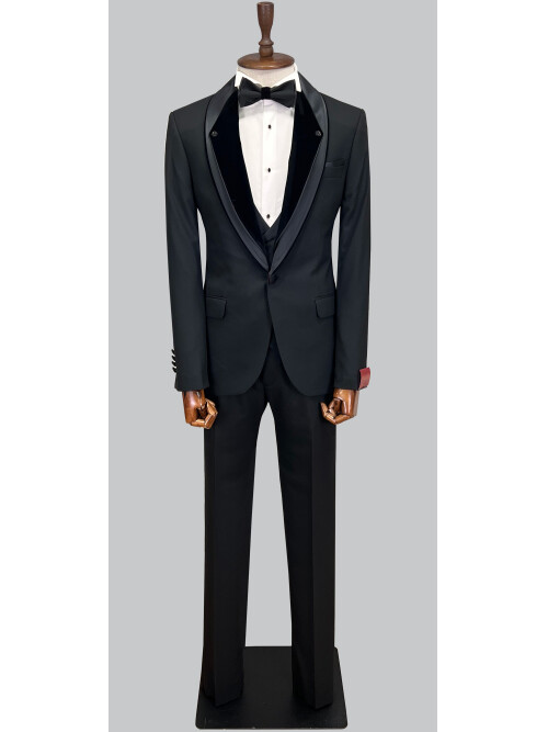 SUIT SARTORIA BLACK TUXEDO 5276