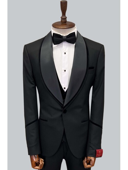 SUIT SARTORIA BLACK TUXEDO 5567