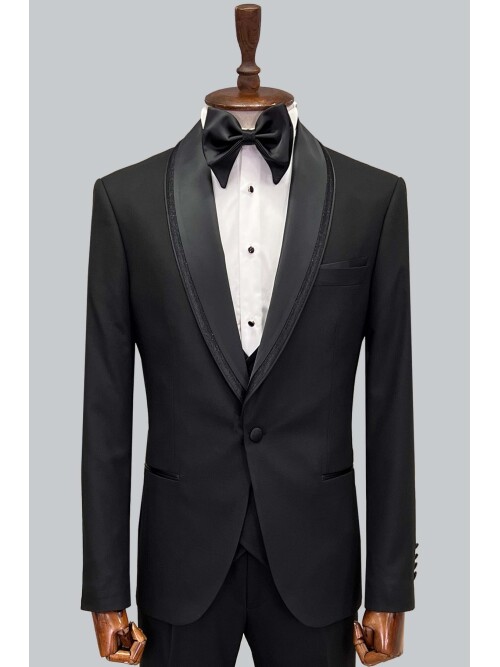 SUIT SARTORIA BLACK TUXEDO 5616