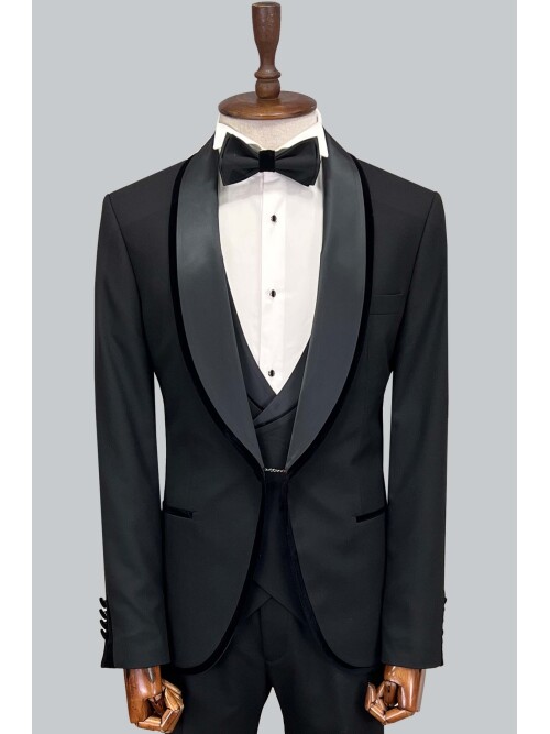 SUIT SARTORIA BLACK TUXEDO 5618