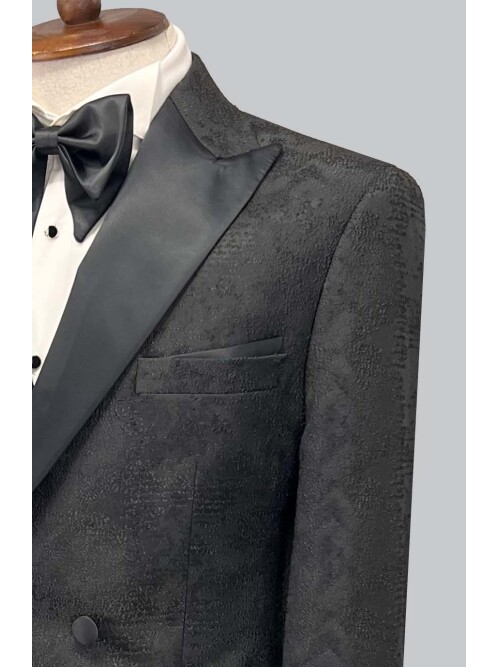 SUIT SARTORIA SİYAH SİVRİ DAMATLIK 5657