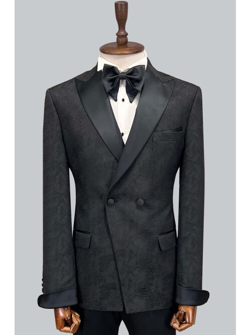 SUIT SARTORIA SİYAH SİVRİ DAMATLIK 5657