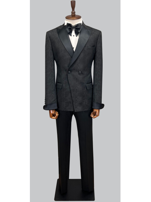 SUIT SARTORIA SİYAH SİVRİ DAMATLIK 5657