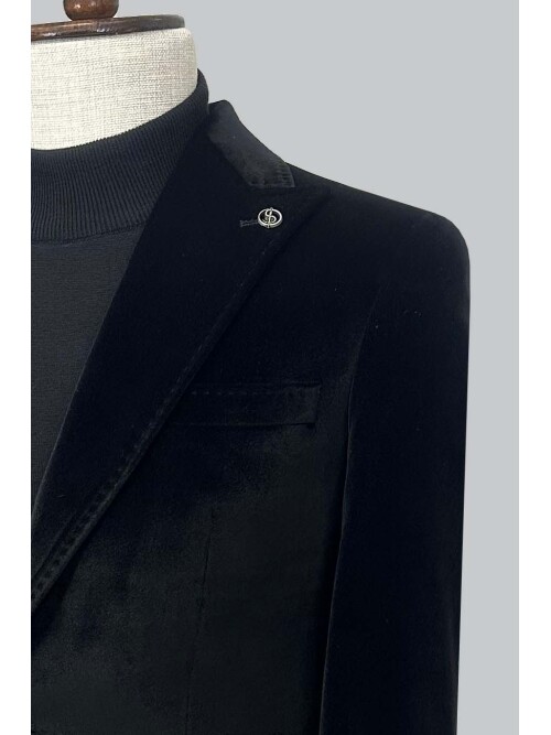 SUIT SARTORIA BLACK VELVET JACKET 4573