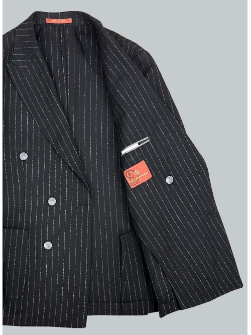 SUIT SARTORIA BLACK DOUBLE BREASTED JACKET 4321