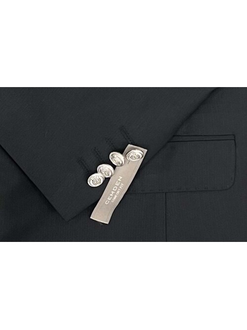 SUIT SARTORIA BLACK DOUBLE BREASTED SUIT 2946