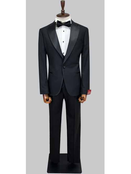 SUIT SARTORIA SİYAH MONO YAKA DAMATLIK 5593