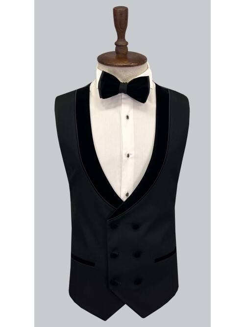 SUIT SARTORIA BLACK SHAWL LAPEL TUXEDO 5644