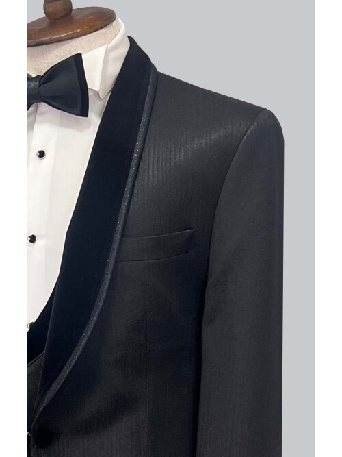 SUIT SARTORIA BLACK TUXEDO 5660