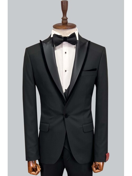 SUIT SARTORIA BLACK TUXEDO 5071