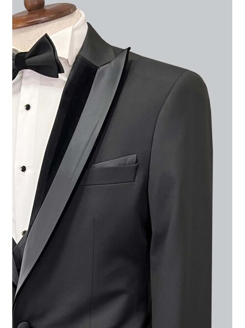 SUIT SARTORIA BLACK TUXEDO 5072