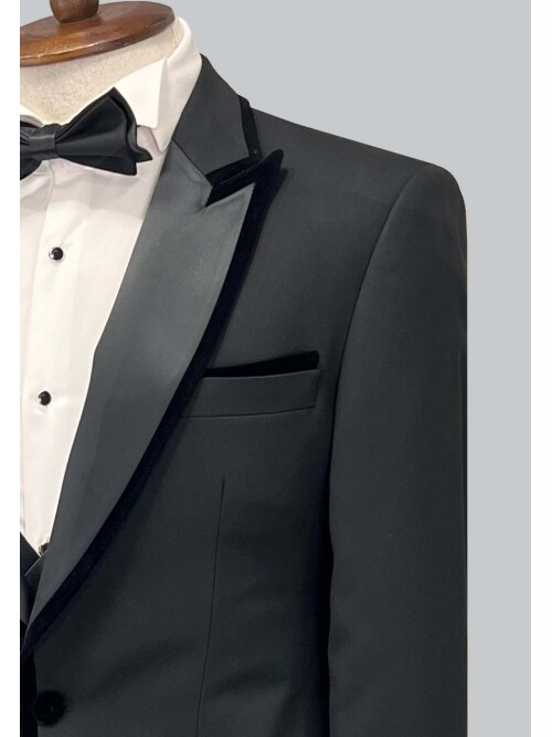 SUIT SARTORIA BLACK TUXEDO 5659